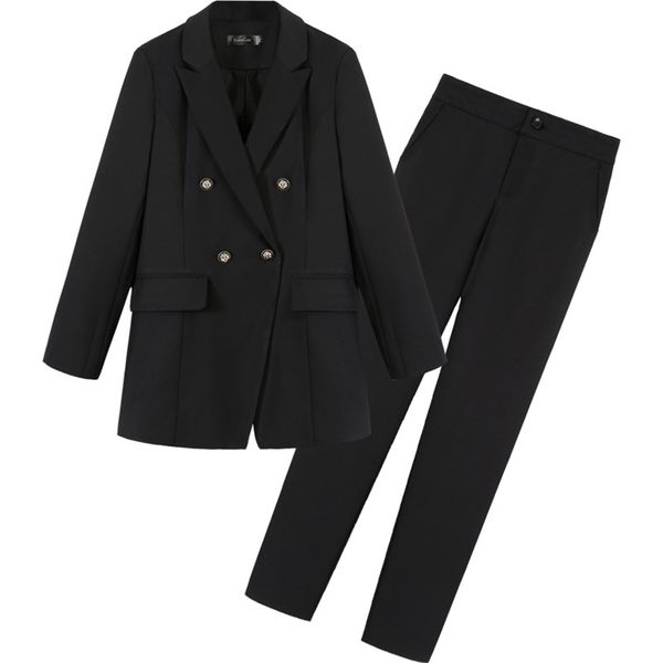 women's two piece pants professional women's suits pants suit autumn large size slim black ladies small suit female slim trousers, White
women's two piece pants professional women's suits pants suit autumn large size slim black ladies small suit female slim trousers, White