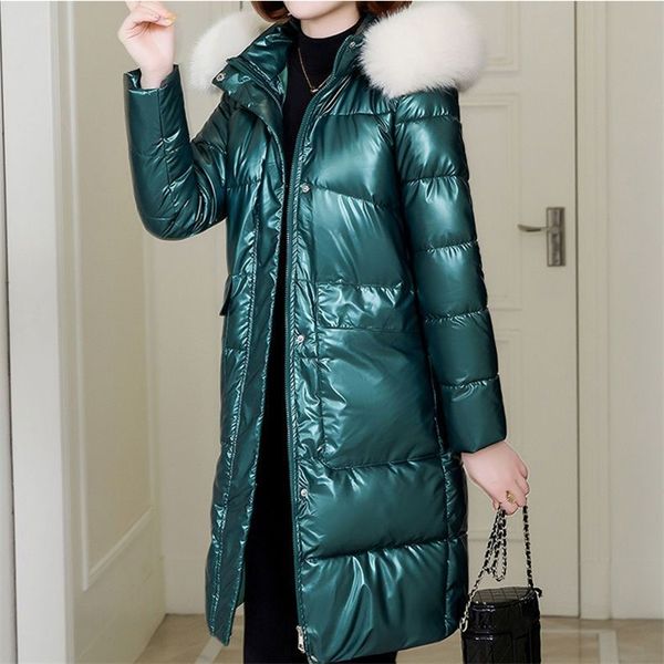 womens down parkas winter cotton clothes womens midlength thickened waist longsleeved fashion with fur collar twoway zipper glossy cotton co, Black
womens down parkas winter cotton clothes womens midlength thickened waist longsleeved fashion with fur collar twoway zipper glossy cotton co, Black