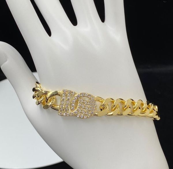 designed cuban brass bracelets link chain crystal diamond hollow out d letter bangle women's all-match vogue fashion bracelet designer, Black
designed cuban brass bracelets link chain crystal diamond hollow out d letter bangle women's all-match vogue fashion bracelet designer, Black