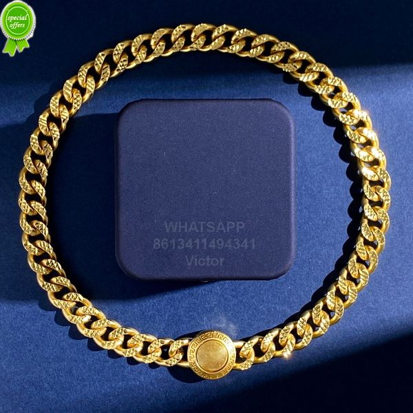 designer ladies earrings gorgon necklac length can be customized big chain gold color luxury brand vintage plated 18k quality pendants, Silver
designer ladies earrings gorgon necklac length can be customized big chain gold color luxury brand vintage plated 18k quality pendants, Silver