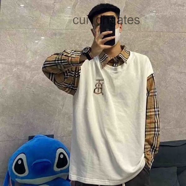 2022 designer burb hoodies online store 22 autumn red fake two-piece plaid stitched sweater male and female lo, Black
2022 designer burb hoodies online store 22 autumn red fake two-piece plaid stitched sweater male and female lo, Black