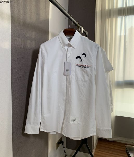 tom brian tom tb men's long sleeve shirt oxford cloth wave dolphin shark embroidery couple shirt, White;black
tom brian tom tb men's long sleeve shirt oxford cloth wave dolphin shark embroidery couple shirt, White;black
