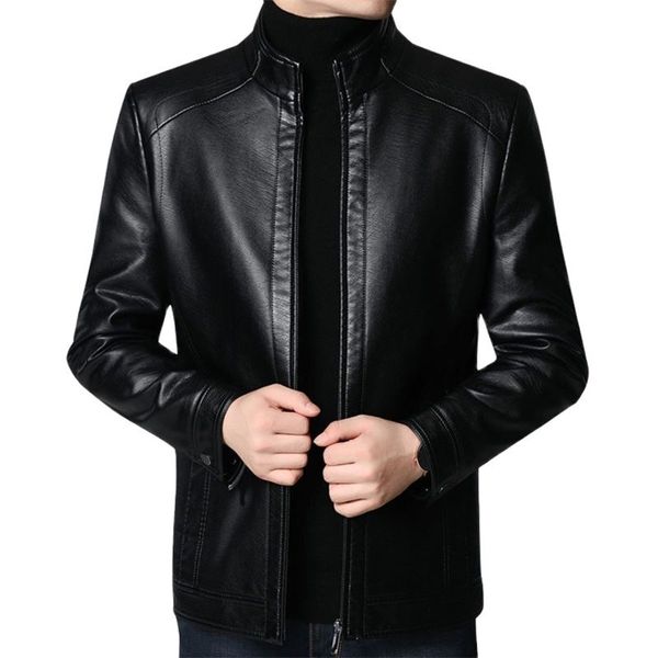 men's leather faux leather brand men jacket spring fall soft leather jackets for man clothing long sleeves coat fashion clothing collar, Black
men's leather faux leather brand men jacket spring fall soft leather jackets for man clothing long sleeves coat fashion clothing collar, Black