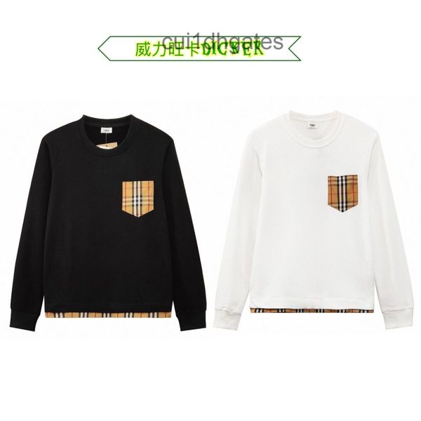 2022 designer burb hoodies online store 2022 autumn classic new plaid stitched pocket round neck couple's swea, Black
2022 designer burb hoodies online store 2022 autumn classic new plaid stitched pocket round neck couple's swea, Black