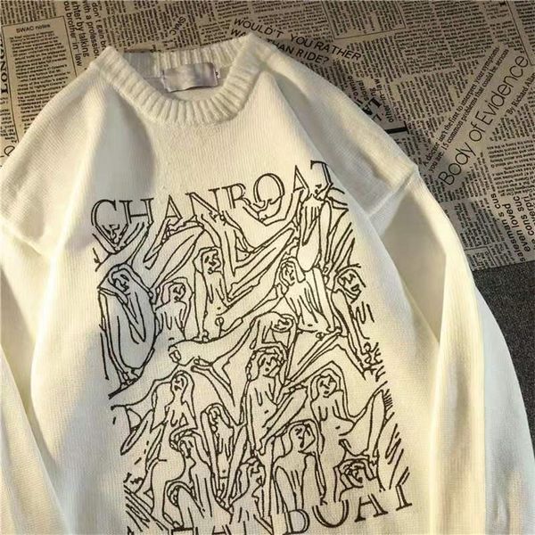 women s sweaters retro niche woman french loose casual fashion sweater women korean style lazy port wear pullover bottoming shirt 220908, White;black
women s sweaters retro niche woman french loose casual fashion sweater women korean style lazy port wear pullover bottoming shirt 220908, White;black