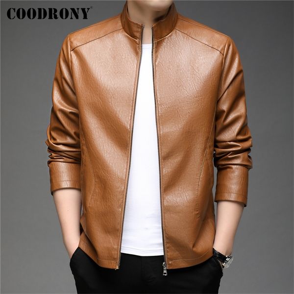 men's leather faux leather coodrony brand faux leather jacket men clothing arrival autumn winter jackets fashion zipper stand collar co, Black
men's leather faux leather coodrony brand faux leather jacket men clothing arrival autumn winter jackets fashion zipper stand collar co, Black