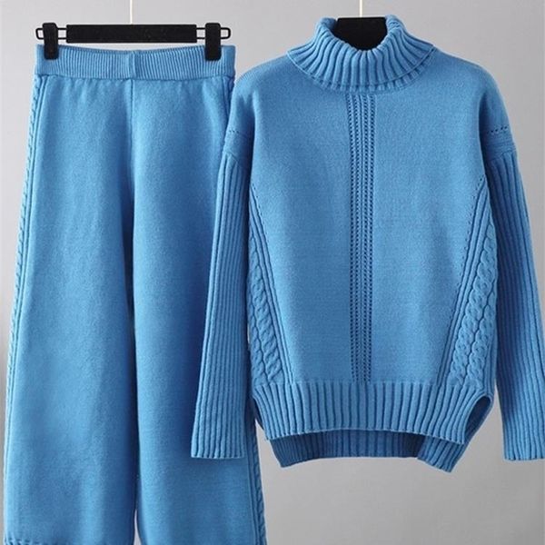 womens two piece pants women suits casual turtleneck sweater pants solid long sleeve wide leg trousers female set autumn loose lady outfits, White
womens two piece pants women suits casual turtleneck sweater pants solid long sleeve wide leg trousers female set autumn loose lady outfits, White