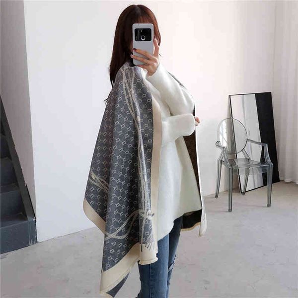 classic style 2022 new autumn and scarf women's thick lengthened imitation cashmere scarf style long warm shawl, Blue;gray
classic style 2022 new autumn and scarf women's thick lengthened imitation cashmere scarf style long warm shawl, Blue;gray