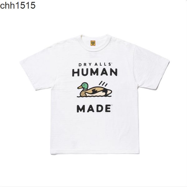 short sleeve men's and women's human made 20ss swimming duck fine sulfur cotton couple t-shirt, White;black
short sleeve men's and women's human made 20ss swimming duck fine sulfur cotton couple t-shirt, White;black
