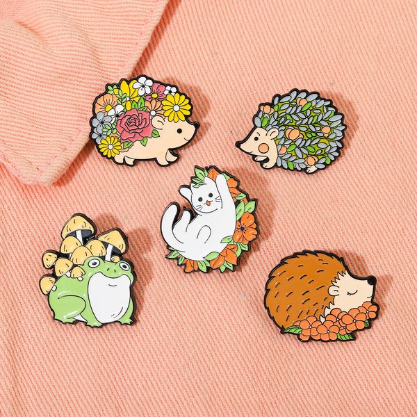 other fashion accessories floral animals enamel pins custom hedgehog cat frog mushroom brooches lapel badges cute kawaii jewelry gift for ki, Silver
other fashion accessories floral animals enamel pins custom hedgehog cat frog mushroom brooches lapel badges cute kawaii jewelry gift for ki, Silver