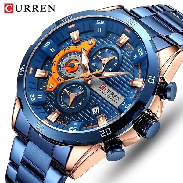 wristwatches curren watches for men luxury brand causal sport mens watch steel waterproof quartz wristwatch fashion chronograph clock 220912, Slivery;brown
wristwatches curren watches for men luxury brand causal sport mens watch steel waterproof quartz wristwatch fashion chronograph clock 220912, Slivery;brown