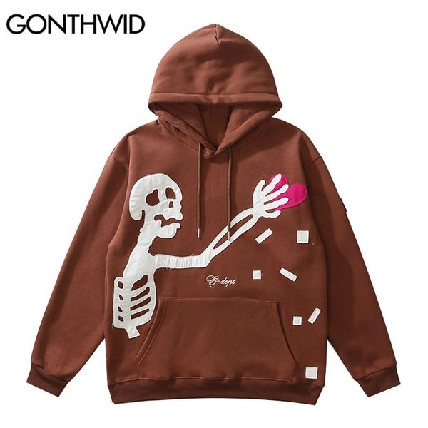 men's hoodies sweatshirts gonthwid hip hop streetwear hoodie sweatshirt skeleton patch fleece hooded mens harajuku winter cotton pullov, Black
men's hoodies sweatshirts gonthwid hip hop streetwear hoodie sweatshirt skeleton patch fleece hooded mens harajuku winter cotton pullov, Black