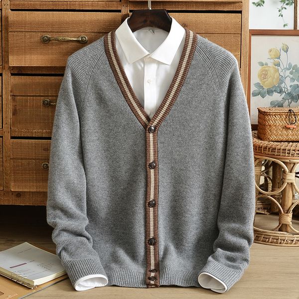 men s sweaters cashmere sweater men s knitted cardigan youth v neck thick casual jacket solid color buttons keep warm in winter 220912, White;black
men s sweaters cashmere sweater men s knitted cardigan youth v neck thick casual jacket solid color buttons keep warm in winter 220912, White;black