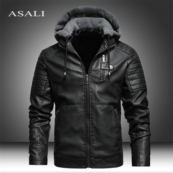 men's leather faux winter jackets coat motorcylce casual fleece thicken motorcycle pu jacket biker warm brand clothing 220912, Black
men's leather faux winter jackets coat motorcylce casual fleece thicken motorcycle pu jacket biker warm brand clothing 220912, Black