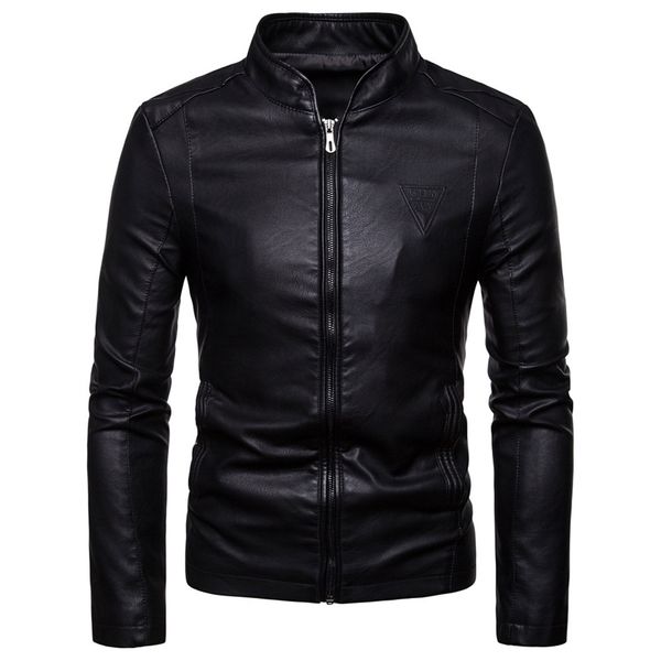 men's leather faux leather the spring and autumn men's korean version slim-fitting stand-up pu leather jacket 220912, Black
men's leather faux leather the spring and autumn men's korean version slim-fitting stand-up pu leather jacket 220912, Black