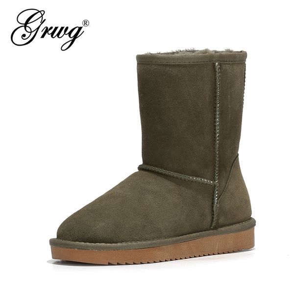 boots grwg 100% genuine cowhide leather snow women australia winter for warm botas mujer 220912, Black
boots grwg 100% genuine cowhide leather snow women australia winter for warm botas mujer 220912, Black