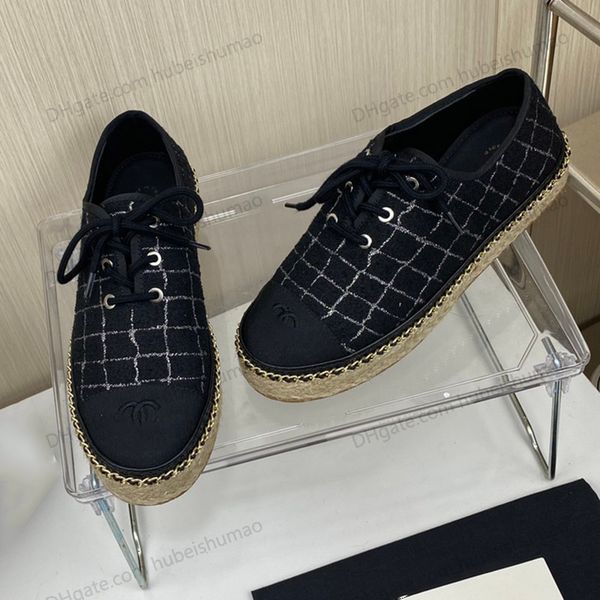 classic black designer women skate shoes straw lace up sports shoe chain classic tweed sneakers breathable low help quilted texture outdoor
classic black designer women skate shoes straw lace up sports shoe chain classic tweed sneakers breathable low help quilted texture outdoor