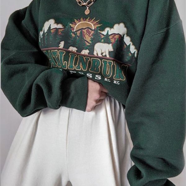 women s hoodies sweatshirts qweek y2k vintage green hoodie women 90s retro aesthetic print sweatshirt oversize autumn street pullover long s, Black
women s hoodies sweatshirts qweek y2k vintage green hoodie women 90s retro aesthetic print sweatshirt oversize autumn street pullover long s, Black