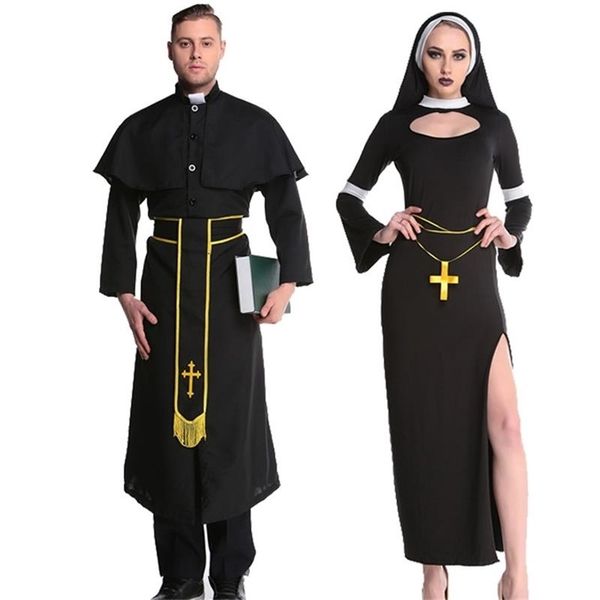 theme costume halloween jesus priest robe virgin mary nun black catholic cosplay clothing dress headscarf cross suit 220912, Black;red
theme costume halloween jesus priest robe virgin mary nun black catholic cosplay clothing dress headscarf cross suit 220912, Black;red