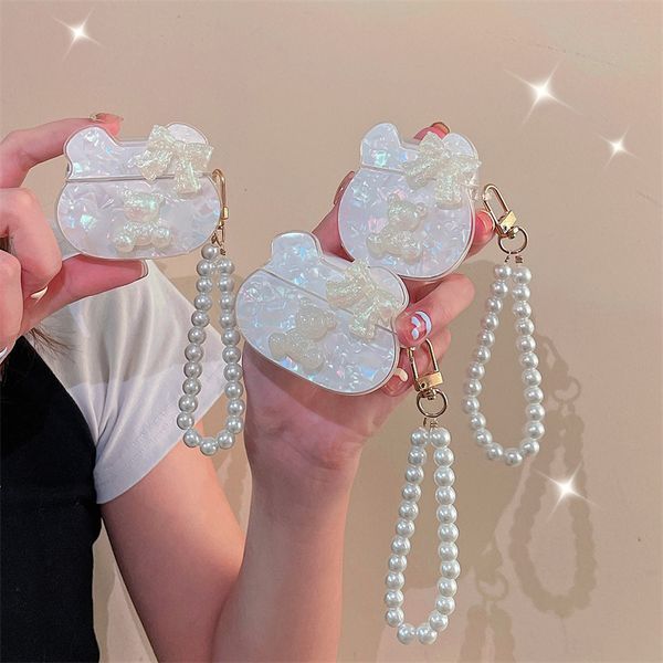 korean 3d cases bear head bow knot bling sparkle earphone case for airpods 2 3 headphone cover for airpod 3 pro shell pearl bracelet
korean 3d cases bear head bow knot bling sparkle earphone case for airpods 2 3 headphone cover for airpod 3 pro shell pearl bracelet