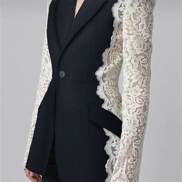 women's suits blazers deat fashion blazer notched lace patchwork long sleeve contrast suit jackets female autumn 17a1298 220912, White;black
women's suits blazers deat fashion blazer notched lace patchwork long sleeve contrast suit jackets female autumn 17a1298 220912, White;black