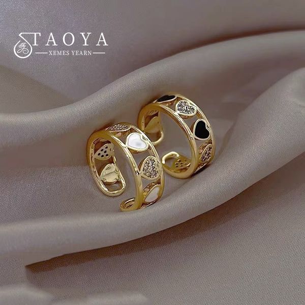 2022 new classic hollow heart adjustable ring design sense jewelry party girl's sweet accessories for woman set ring gift, Silver
2022 new classic hollow heart adjustable ring design sense jewelry party girl's sweet accessories for woman set ring gift, Silver