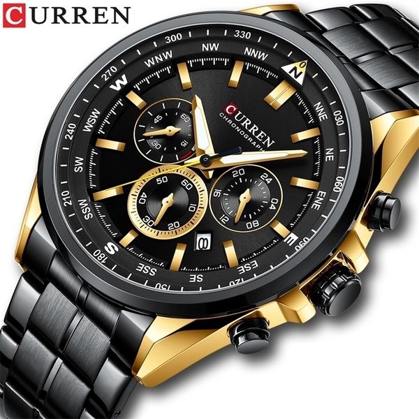 wristwatches curren men quartz wristwatches luxury brand sporty chronograph watches with 316 stainless steel luminous hands male clock black, Slivery;brown
wristwatches curren men quartz wristwatches luxury brand sporty chronograph watches with 316 stainless steel luminous hands male clock black, Slivery;brown