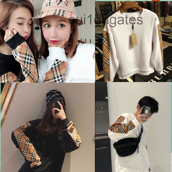 2022 designer burb hoodies online store men's autumn clothes spring and sweaters new round neck splicing plaid, Black
2022 designer burb hoodies online store men's autumn clothes spring and sweaters new round neck splicing plaid, Black
