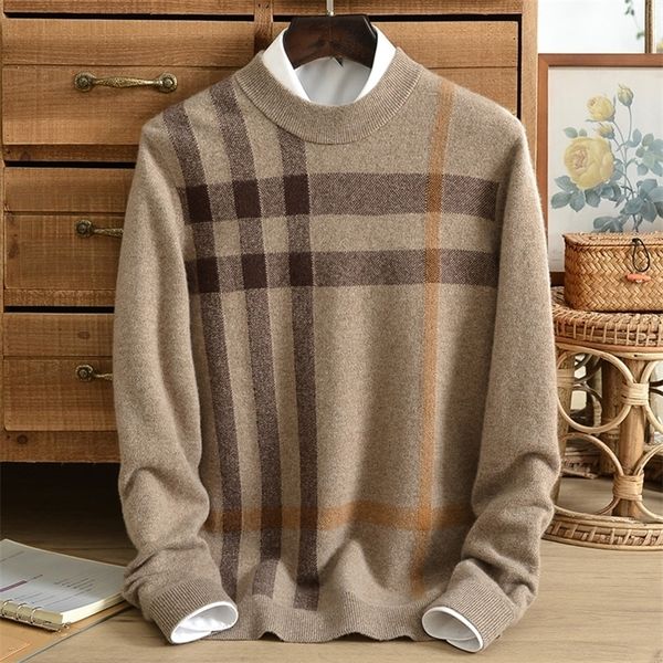mens sweaters winter thickened pure cashmere sweater mens half turtleneck sweater plaid 100% pure cashmere pullover bottoming shirt 220912, White;black
mens sweaters winter thickened pure cashmere sweater mens half turtleneck sweater plaid 100% pure cashmere pullover bottoming shirt 220912, White;black