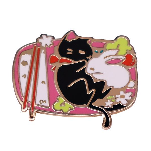 other fashion accessories kawaii black cat white rabbit lunch box enamel brooch badge lapel pins alloy metal fashion jewelry accessories, Silver
other fashion accessories kawaii black cat white rabbit lunch box enamel brooch badge lapel pins alloy metal fashion jewelry accessories, Silver