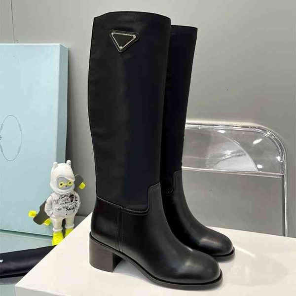 boots knee length boots autumn and winter women's thick heel soled splicing knight high sleeve round head elastic, Black
boots knee length boots autumn and winter women's thick heel soled splicing knight high sleeve round head elastic, Black
