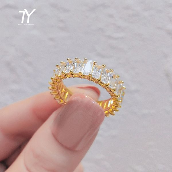 classic luxury small square zircon circle gold color rings korean fashion jewelry wedding girl's set accessories for woman 2022, Silver
classic luxury small square zircon circle gold color rings korean fashion jewelry wedding girl's set accessories for woman 2022, Silver