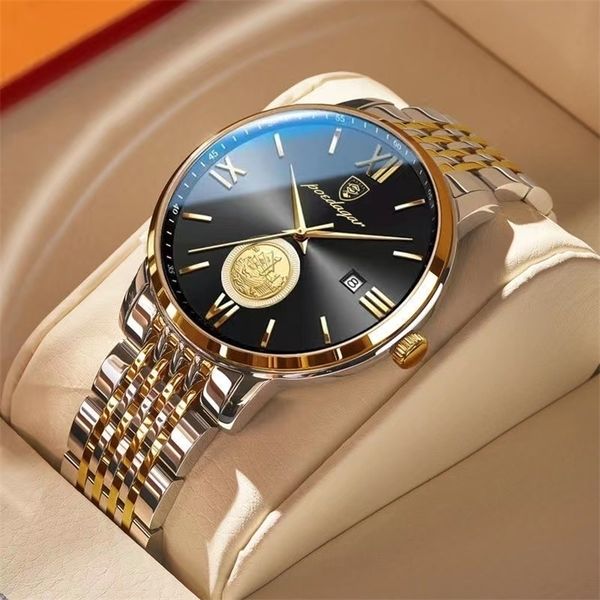 wristwatches poedagar men watch brand luxury gold stainless stain quartz watches waterproof luminous date business mens wristwatch man 22091, Slivery;brown
wristwatches poedagar men watch brand luxury gold stainless stain quartz watches waterproof luminous date business mens wristwatch man 22091, Slivery;brown