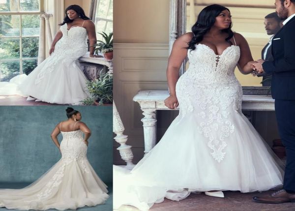 gorgeous plus size mermaid wedding dresses bridal gown lace applique spaghetti straps sweep train custom made beach beach country vestido de, White
gorgeous plus size mermaid wedding dresses bridal gown lace applique spaghetti straps sweep train custom made beach beach country vestido de, White