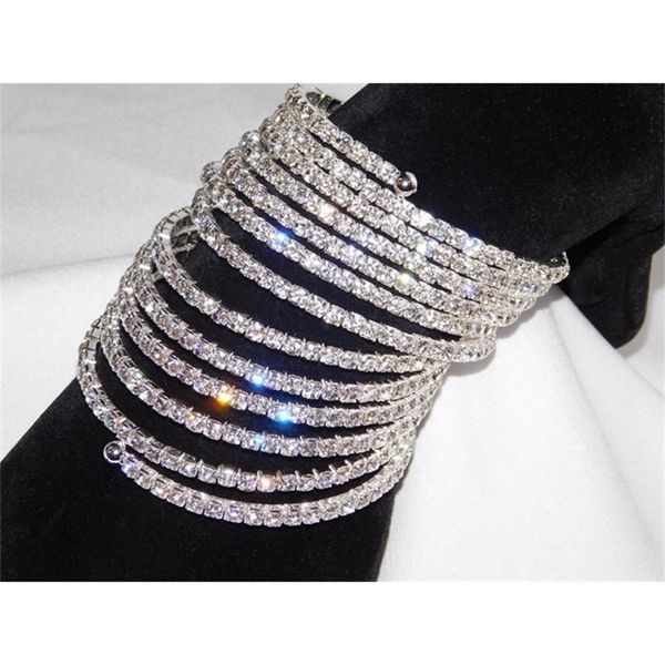 bangle 12 rows bracelet silver plated and gold color spiral upper arm bridal wedding jewelry for women 220909, Black
bangle 12 rows bracelet silver plated and gold color spiral upper arm bridal wedding jewelry for women 220909, Black