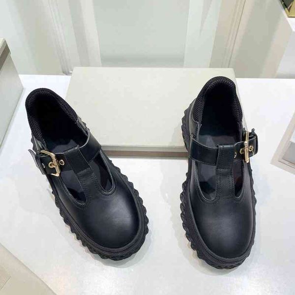dress shoes pig waist big head mary jen lok fu shoes women's thick bottom muffin high leather small buckle shallow mouth single, Black
dress shoes pig waist big head mary jen lok fu shoes women's thick bottom muffin high leather small buckle shallow mouth single, Black