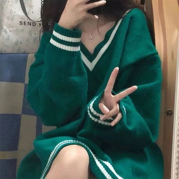 women s sweaters deeptown korean fashion green sweater women japanese style solid oversized knit jumper preppy v neck long sleeve pullover f, White;black
women s sweaters deeptown korean fashion green sweater women japanese style solid oversized knit jumper preppy v neck long sleeve pullover f, White;black