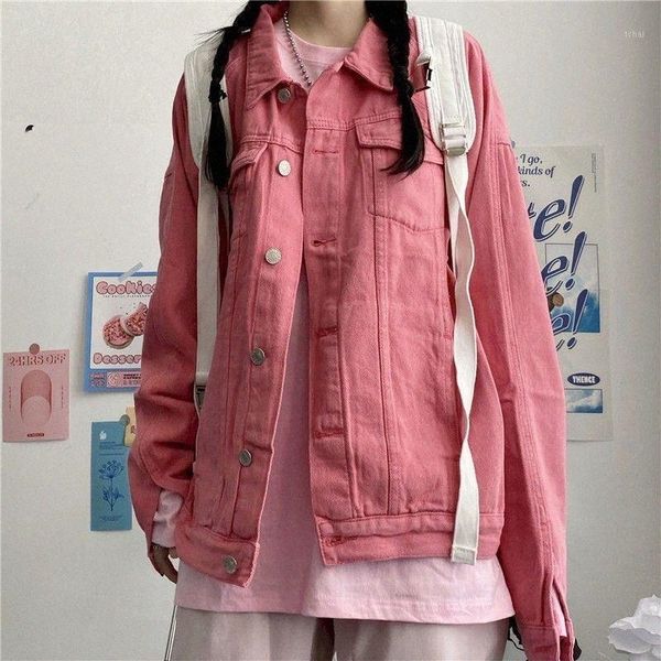 women's jackets women's jackets 2022 autumn pink denim jean jacket female tide korean student casual loose long-sleeved retro clot, Black;brown
women's jackets women's jackets 2022 autumn pink denim jean jacket female tide korean student casual loose long-sleeved retro clot, Black;brown