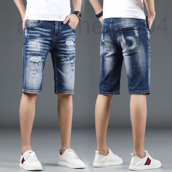 men's shorts designer 22 summer blue new men's trousers with holes patches scraped cloth paint slim fit five point jeans fashion 4, White;black
men's shorts designer 22 summer blue new men's trousers with holes patches scraped cloth paint slim fit five point jeans fashion 4, White;black