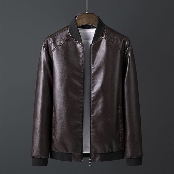 men's leather faux autumn and winter jacket wild youth blazer pu korean slim zipper streetwear 8xl 220913, Black
men's leather faux autumn and winter jacket wild youth blazer pu korean slim zipper streetwear 8xl 220913, Black