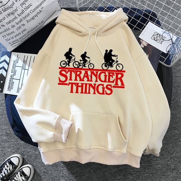 

men's hoodies sweatshirts 90s stranger things women long sleeve casual streetwear hoodie men oversized anime harajuku clothes sudadera, Black