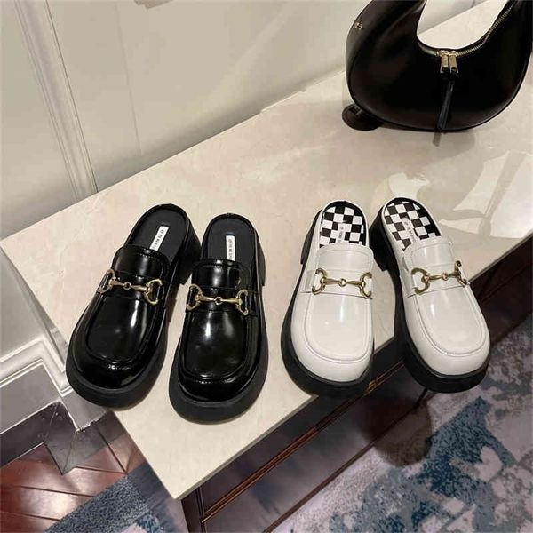 slippers bottomed baotou women 's high-heeled muffin slippers 75% spring thick semi slippers lazy drag lefu classic versatile off outle, Black
slippers bottomed baotou women 's high-heeled muffin slippers 75% spring thick semi slippers lazy drag lefu classic versatile off outle, Black