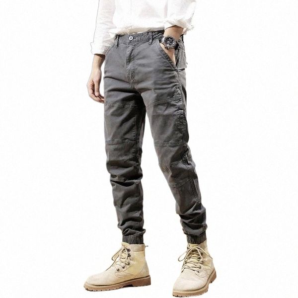 men's pants fashion streetwear men joggers spliced designer casual cargo pants for overalls slack bottom hip hop ankle banded trousers, Black
men's pants fashion streetwear men joggers spliced designer casual cargo pants for overalls slack bottom hip hop ankle banded trousers, Black
