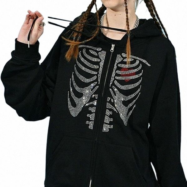 women's hoodies & sweatshirts women's hoodies & sweatshirts women drilling skeleton heart pattern long sleeve cardigan with drawst, Black
women's hoodies & sweatshirts women's hoodies & sweatshirts women drilling skeleton heart pattern long sleeve cardigan with drawst, Black