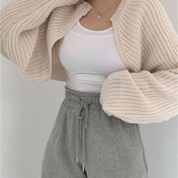 women's sweaters short cardigans knitted chic korean fashion poncho women autumn elegant vintage minimalist lady 220913, White;black
women's sweaters short cardigans knitted chic korean fashion poncho women autumn elegant vintage minimalist lady 220913, White;black