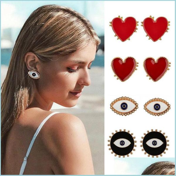 stud luxury designer stud earrings jewelry women 14k gold heart lips evil eye earring jewellry accessories for girl drop deli sexyhanz dhej6, Golden;silver
stud luxury designer stud earrings jewelry women 14k gold heart lips evil eye earring jewellry accessories for girl drop deli sexyhanz dhej6, Golden;silver