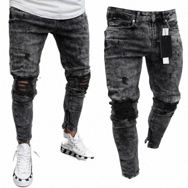 men's pants men's pants men skinny ripped jeans stretch slim fit biker denim distressed trousers casual h92k#, Black
men's pants men's pants men skinny ripped jeans stretch slim fit biker denim distressed trousers casual h92k#, Black