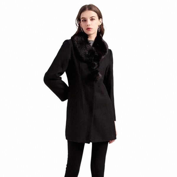 women's wool & blends women's wool & blends winter fashion women woolen coat high imitation big fur collar black cashmere female l 
women's wool & blends women's wool & blends winter fashion women woolen coat high imitation big fur collar black cashmere female l