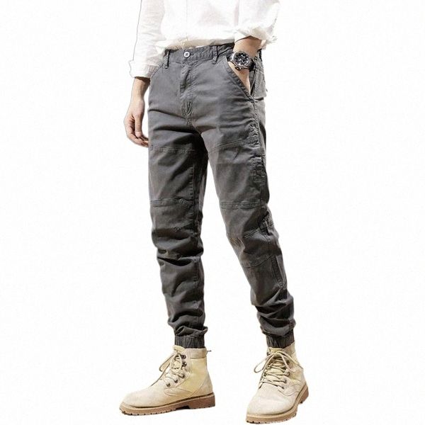 men's pants fashion streetwear men joggers spliced designer casual cargo pants for overalls slack bottom hip hop ankle banded trousers, Black
men's pants fashion streetwear men joggers spliced designer casual cargo pants for overalls slack bottom hip hop ankle banded trousers, Black