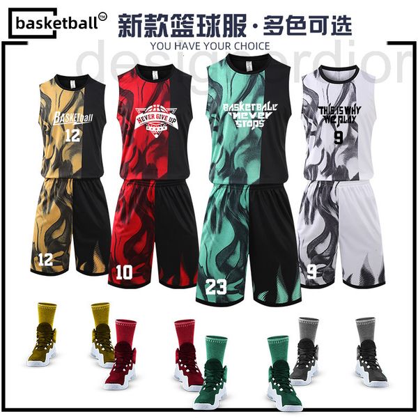 basketball sets designer camouflage basketball suit men's team purchase jersey competition training a set of summer sportswear vest ru5, Black;red
basketball sets designer camouflage basketball suit men's team purchase jersey competition training a set of summer sportswear vest ru5, Black;red